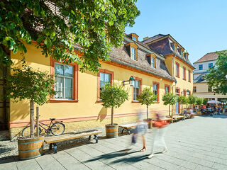 Wittumspalais im Sommer Wittumspalais am Theaterplatz, Anna Amalias Wohnsitz, nachdem sie nicht mehr Herzogin war. Heute ist es ein Museum.