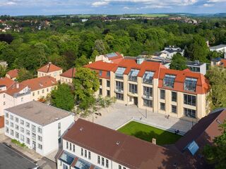 Luftaufnahme der Bauhaus-Universität Weimar - Van de Velde Bau, Foto: Thomas Müller
